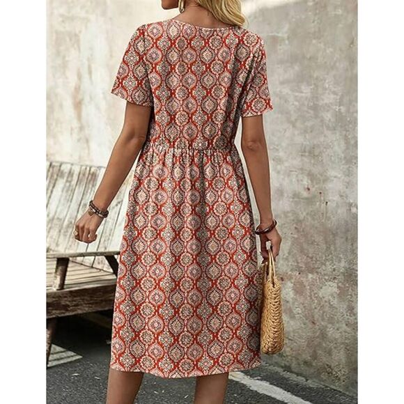 Zeagoo Womens Summer Midi Dress, SIZE MEDIUM, 5E-139D011 - Picture 2 of 2